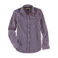 thumbnail image 1 of Aeropostale Camisa abotonada con bolsillo a cuadros para mujer, rosa, extragrande Aeropostale Camisa con botones, 1 of 1