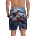 thumbnail image 4 of Lsque Underwater Lazy Turtle Mens Sleep Pajama Shorts,Short Pajama Pants, Cotton Ultra-Soft Knit-3X-Large, 4 of 9