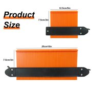 2 Pack Orange Contour Gauge Tool– 10 Inch&5 Inch Widen Shape Duplicator with Lock,Profile Outline Measuring Tool for Woodworking,DIY,Construction,Ideal Gift for Dad,Grandpa,Husband