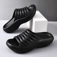 thumbnail image 5 of Dakaela Women's Cloud Slide Sandals with Arch Support Plantar Fasciitis Orthotic Open Toe Sport Slippers Comfortable Non Slip Indoor Outdoor Shoes Size 6 7 8 Black, 5 of 7