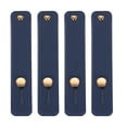 thumbnail image 1 of Uxcell 4 Pcs Soporte de dedo para teléfono, banda de silicona, soporte para la mayoría de los smartphones, azul marino, 1 of 7