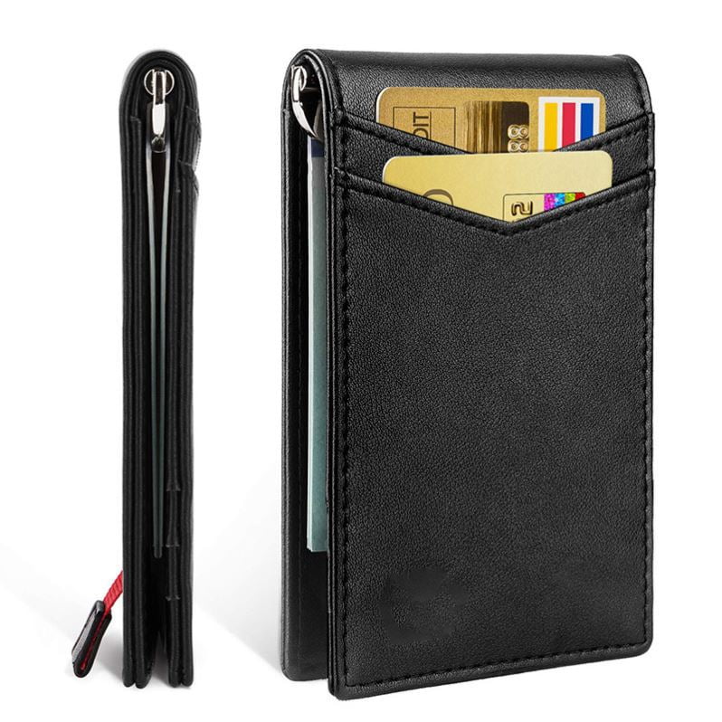 Gostwo Mens Bifold Wallet Money Clip RFID Blocking Travel Wallet ...