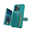 thumbnail image 6 of Compatible with iPhone 16 Pro Case Wallet with Credit Card Holder, Back Flip Premium PU Leather Magnetic Clasp Kickstand Heavy Duty Protective Cover for iPhone 16 Pro,Green, 6 of 7