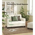 thumbnail image 2 of Welzona 51" Corduroy Loveseat Sofa, Small 2-Seater Couch for Small Spaces, Tool-Free Assembly, Off White, 2 of 8