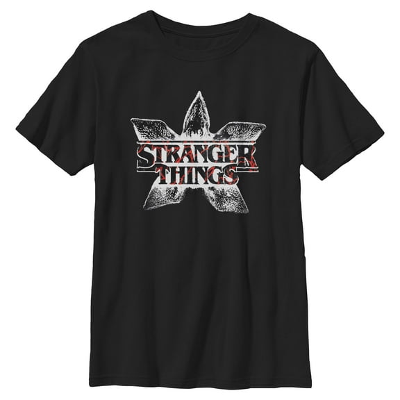 Netflix Boys' Stranger Things Demogorgon Head Classic Logo T Shirt