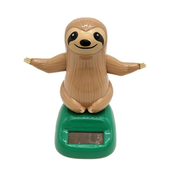 Solar Dancing Sloth Toy Auto Cute Shaking Sloth Dashboard Ornament for Car Office Desk Home Decor