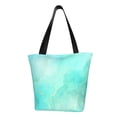 thumbnail image 1 of Fotbe Cyan Mint Marble Bolsa de Playa con Estampado, Bolsa de Hombro, Bolsa de Mano Espaciosa, Bolsa de Viaje Ligera, Bolsa de Compras Versátil, 1 of 6