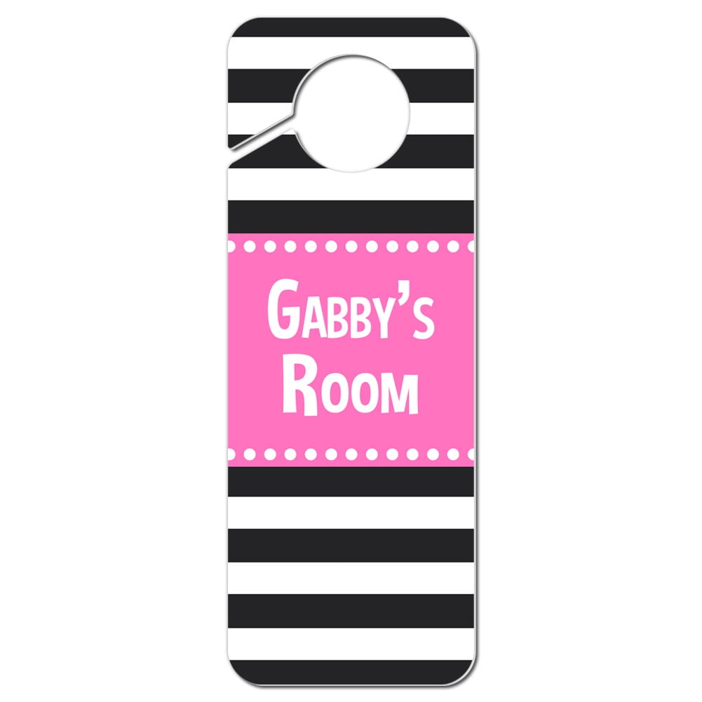 Gabby Female Name Do Not Disturb Plastic Door Knob Hanger Warning Room Sign  - Pink - Walmart.com
