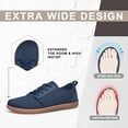 thumbnail image 4 of vibdiv Men Barefoot Shoes Wide Toe Box Cross Trainer Minimalist Zero Drop Sole Non Slip Walking Shoes Casual Sneakers Navy Blue Size 12, 4 of 6