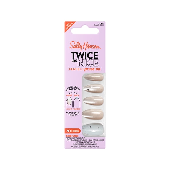 Sally Hansen Perfect Press-Ons, Twice As Nice, Double Chill Nail Set