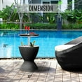 thumbnail image 2 of SereneLife Indoor/Outdoor 7.5 Gallon Capacity Polypropylene End Table, Black, 2 of 5