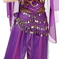 thumbnail image 3 of Tribal Hip Scarf Scarves Wrap Skirt Belt Belly Dance Dancing Noise Purple, 3 of 3