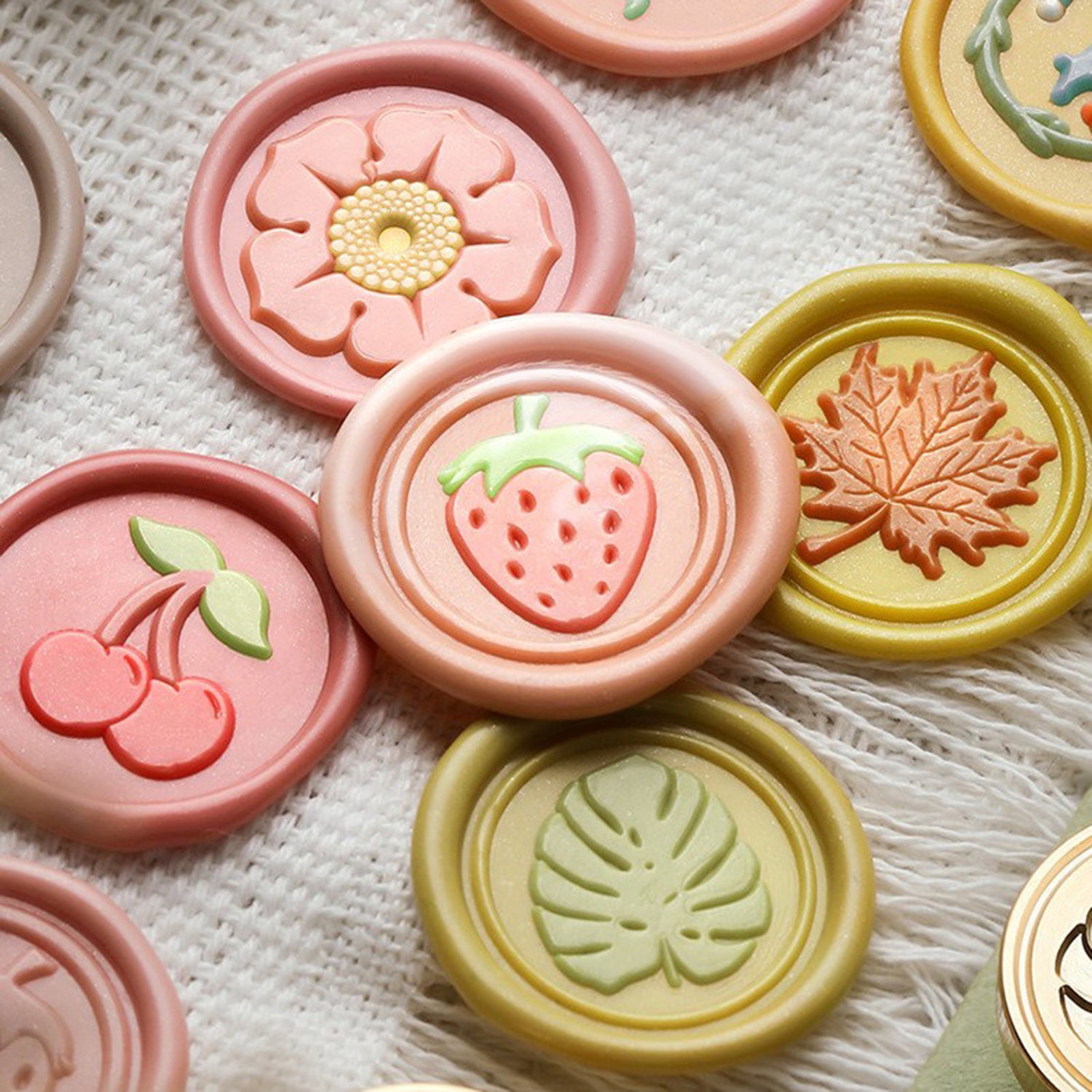 Floral Wax Seal sticker set, 4 pcs Sticker for Sale by Rusticoteque