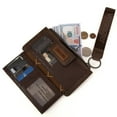 thumbnail image 3 of Wrangler Minimalist Wristlet Wallet with Phone Slot & RFID Protection & Smooth Zipper, Coffee, 3 of 7