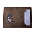 thumbnail image 2 of Leather Bat Wallet Personalized Hero Mask Design Bat Card Bag Multifunction Man Bat Billfold, 2 of 6