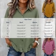 thumbnail image 2 of cocolona Womens Summer Tops Lapel Ruffle 3/4 Sleeve Button Shirts Dressy Casual Solid Color Blouses, 2 of 4