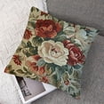 thumbnail image 7 of Louis XIV Reproduction Rose Floral Scroll VTG. French Aubusson Pillow Cover, 7 of 7