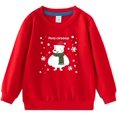 thumbnail image 1 of Koijhnb Ensemble de Noël pour Bébé Garçon Fille, Chandail en Molleton à Manches Longues avec Imprimé Lettre, Col Rond, 1-5 Ans, 1 of 4