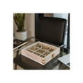 thumbnail image 4 of Decorative Tic Tac Toe Game with Wooden Storage Box - Minimalist Classic Tabletop Game for Coffee Table and Living Room Decor - Home Decor Game Accent for Office or Shelf Styling - 2", White & Gold, 4 of 13