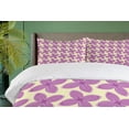 thumbnail image 4 of Ambesonne Valentine Duvet Cover Sets, Fresh Floret Buds, 2-King, Yellow Violet, 4 of 7