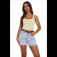 thumbnail image 3 of Tops de Verano para Mujer con Cuello Cuadrado para Salir, Tops Básicos Acanalados para Hacer Ejercicio Amarillo L, 3 of 8