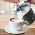 thumbnail image 4 of LIGHTZER Manual Milk Frother, 14 oz Stainless Steel Latte Cappuccino Coffee Foamer with Wooden Handle, 4 of 8