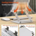 thumbnail image 3 of Support pour Tablette et Ordinateur, Support Pliant pour ipad, Hauteur Réglable, angle Réglable, Aluminium, design Ergonomique Amélioré, Excellente Stabilité, compatible avec Modèles iPad/Kindle/Surface 4-12.9 Pouces, 3 of 8