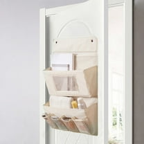 LSLJS Wall Hanging Storage Bag, Wall Mounted Organizer Basket with Pockets Small Item Organizers Multifunctional Canvas Storage Shelves Door Hanging Storage Bin for Dorm Bathroom Bedroom Kitchen