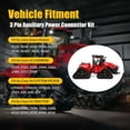 thumbnail image 3 of ARCADORA 3-Pin Auxiliary Power Cable Kit for John Deere Case-IH Ford Agricultural Machinery Durable RE37651 Heat Shrink Tubes, 3 of 9