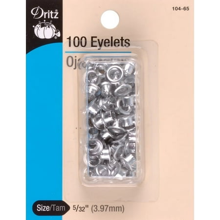 UPC: 0072879104271 | Dritz Eyelets – Nickel Small 5/32 Pkg of 100
