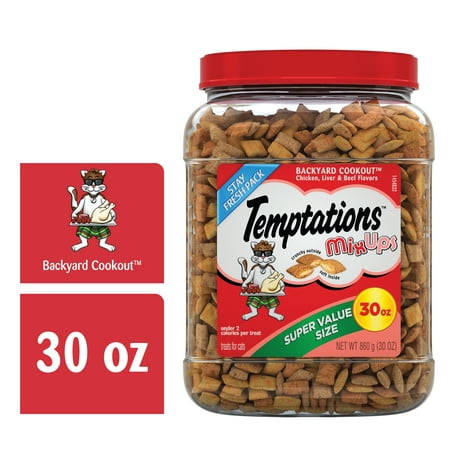 Temptations MixUps Cat Treats Backyard Cookout Flavor, 30 Oz. Tub (Super Value (Best Cat Treats Uk)