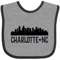 thumbnail image 3 of Inktastic Charlotte North Carolina Skyline Nc City Boys or Girls Baby Bib, 3 of 4