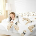thumbnail image 4 of Feelyou Bowknot Cheetah Kid Queen Comforter Set, Leopard Bedding Comforter Set, 3pcs, 4 of 8