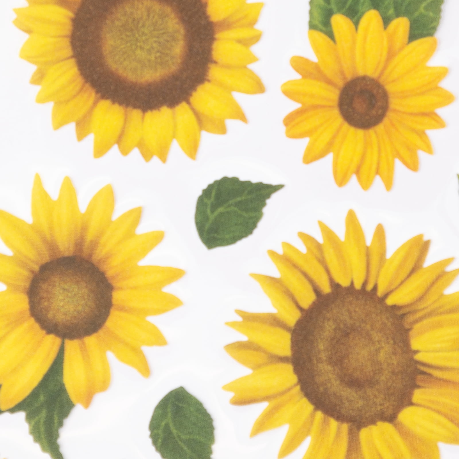 American Crafts Classic Sunflowers Themed Vellum Stickers - 13 Pieces
