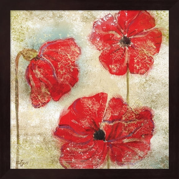 Metaverse Rebecca Lyon 'Poppy Passion II' Framed Art