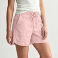 thumbnail image 4 of Yievot Women's High Waisted Casual Shorts 5 Inch Inseam Drawstring Relaxed Fit Summer Outdoor Hiking Shorts, 4 of 8