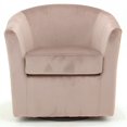 thumbnail image 3 of Fox Hill Trading Windsor Velvet Swivel Chair, Pink, 3 of 5