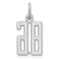 thumbnail image 4 of Sterling Silver Rhodium-plated Small Elongated Polished Number 86 Charm, 4 of 4