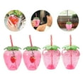 thumbnail image 4 of FRCOLOR 4pcs Girls Strawberry Fruit Straw Cups Set Cute and Drinking Cups for, 4 of 6