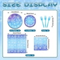 thumbnail image 2 of 96 Pieces Snowflake Winter Party Supplies Set - Blue White Snowflake Design Disposable Tableware with Paper Plates, Napkins, Forks for Christmas, Winter Wonderland, Frozen-Themed Birthday Decorations, 2 of 7