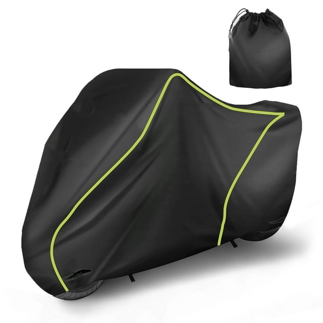 Funda para Motocicleta Impermeable para Exteriores 300D Oxford Tela Pesada Funda para Scooter con Agujero para Candado Protección Todo Clima Negra Se Ajusta Hasta 275 cm/108"