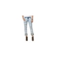 thumbnail image 1 of Rewash Womens Ripped Print-Cuff Slim Fit Jeans, Blue, Juniors, 0, 1 of 3