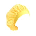 thumbnail image 1 of beauty YFJH Gorro de salón de Seda Suave satinada para Mujer, Gorro de Banda Ancha para Dormir Nocturno, Gorro para Quimioterapia (Amarillo), 1 of 5