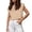 Khaki, variant on Womens Summer Crewneck Crop Tops Causal T-Shirts Rolled Short Sleeve Basic Tees Summer Loose Plain T Shirts
