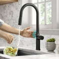 thumbnail image 2 of Kraus OlettoTall Modern Single-HandleTouch Kitchen Sink Faucet with Pull Down Sprayer in Matte Black, 2 of 18