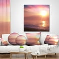 thumbnail image 4 of Designart Purple Tinged Seashore At Sunset - Seashore Throw Pillow - 16x16, 4 of 5