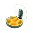 thumbnail image 2 of yingyy Pill Splitter Box Portable Stainless Steel Slicer Storage Tablet Divider Indoor Outdoor Bedroom Hiking Container Accessories dark green 1Set, 2 of 6