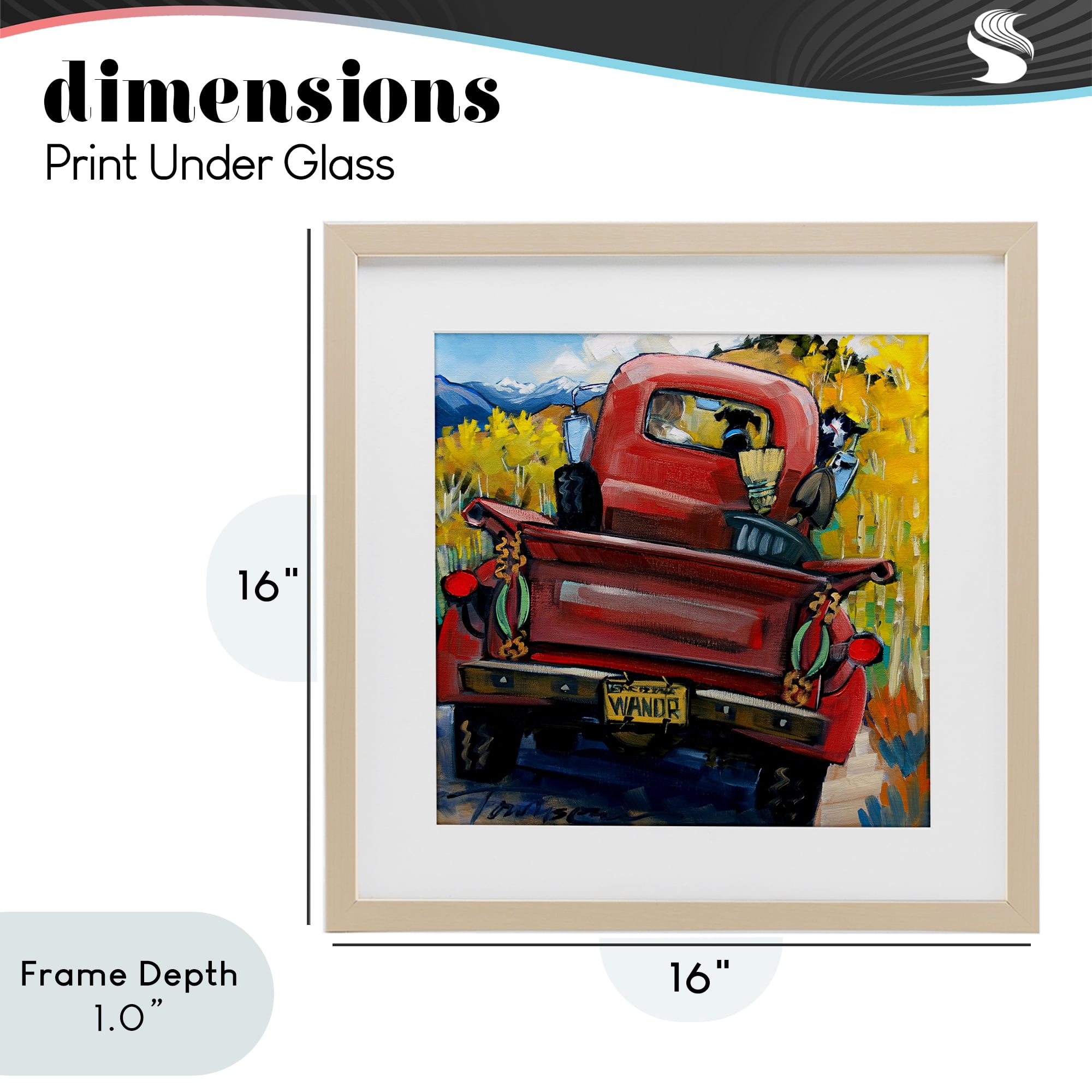 Stupell Industries Wander Truck Through Wheat Grass Birch Framed Print Under Glass, design by CR Townsend