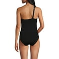 thumbnail image 2 of Lands' End Women's Shirred One Shoulder One Piece Swimsuit, 2 of 6
