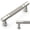 Brushed Satin Nickel, variant on 6 Pack Champagne Bronze knurled Cabinet Pulls 5 Inch(128mm) Hole Center Drawer Pulls Cabinet Hardware Kitchen Cabinet Handles for Bathroom ZH0072